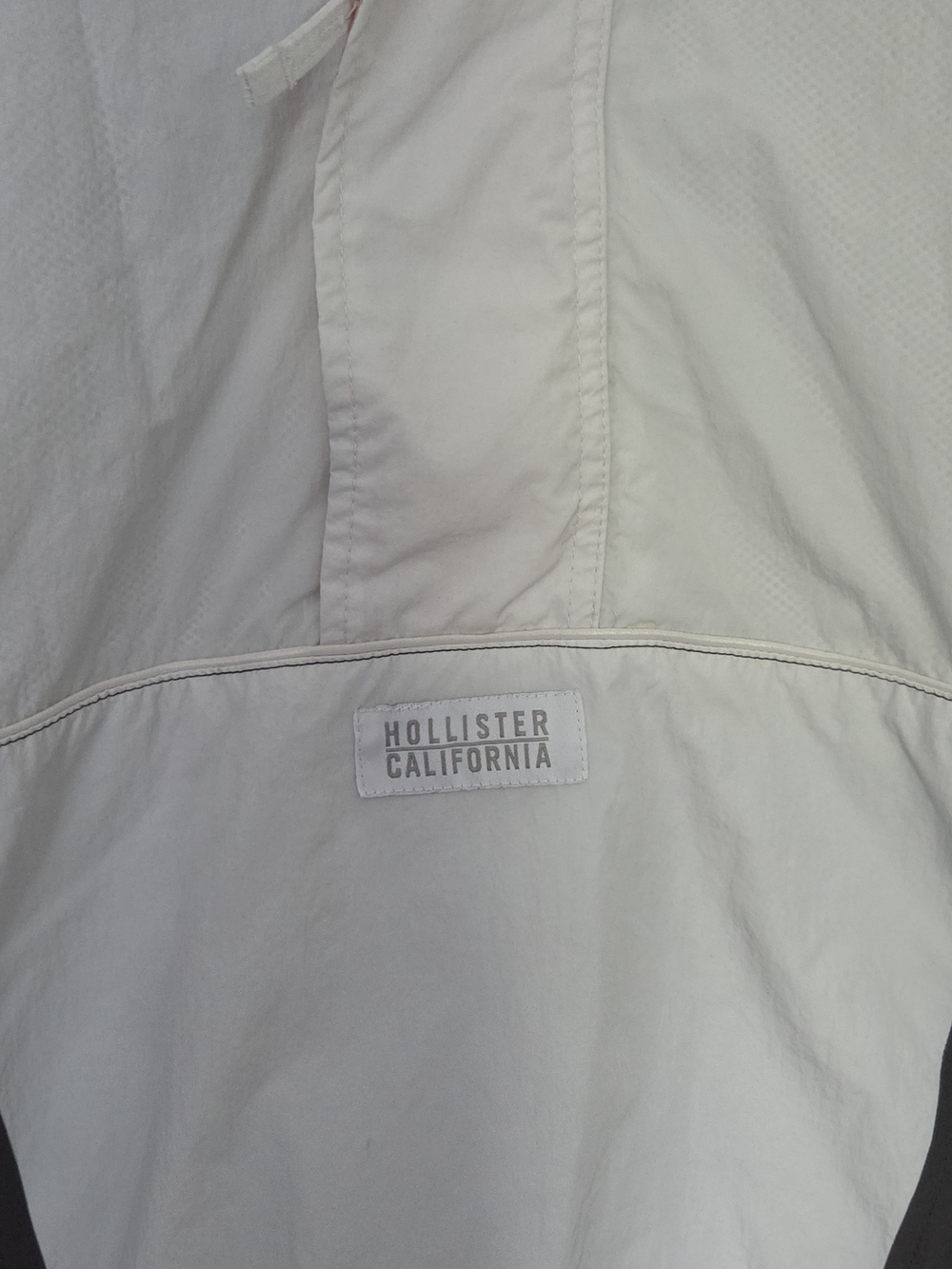 Hollister Womans Colorblock Anorak Jacket - White, Gray & Peach - Picture 3 of 11